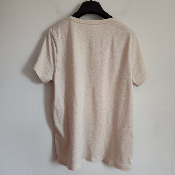 Ladies SZ L J Crew Factory Tan Hydrangea Graphic T-Shirt - Picture 3 of 4